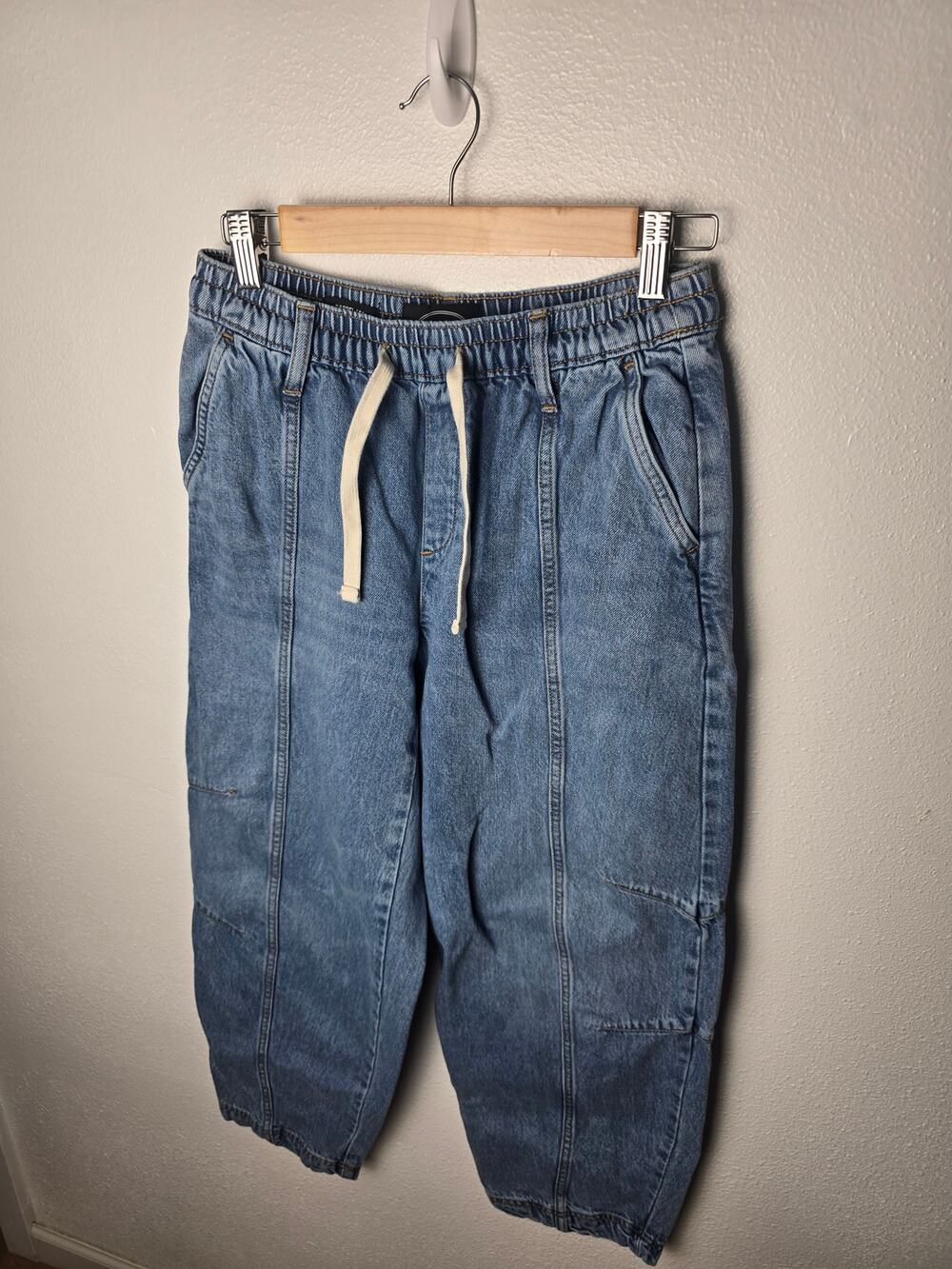 Scoop Relaxed Utility Jogger Jeans Womens XS 0-2 Cargo Barrel Leg Denim